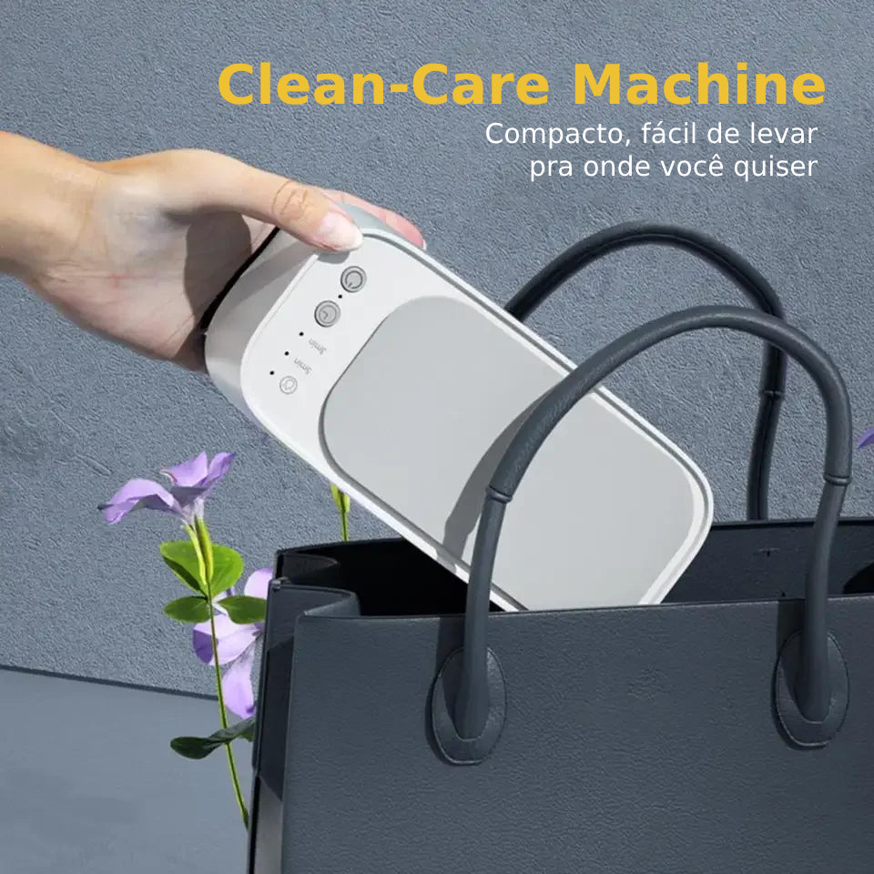 Clean-Care Machine - Higienizador Ultrassônico Portátil para Óculos, Relógios, Joias e Similares