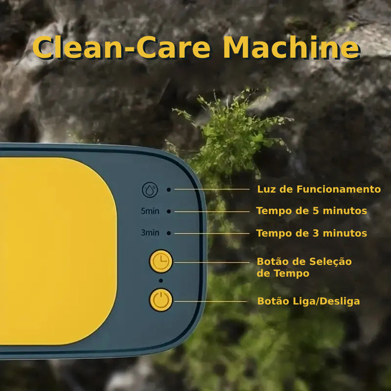 Clean-Care Machine - Higienizador Ultrassônico Portátil para Óculos, Relógios, Joias e Similares