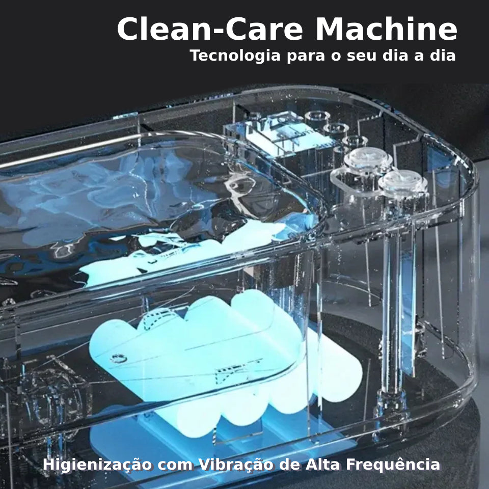 Clean-Care Machine - Higienizador Ultrassônico Portátil para Óculos, Relógios, Joias e Similares