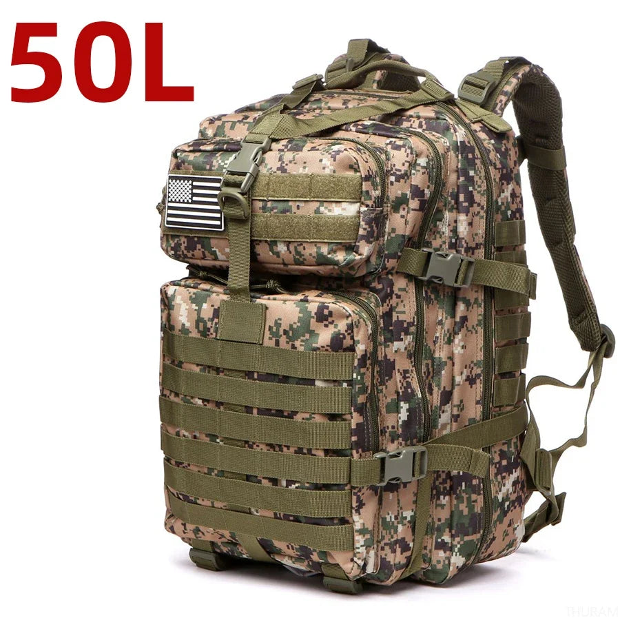 Mochila Militar Adventure - A Prova D'Água - Capacidade de 25 e 50 Litros - Diversas Cores