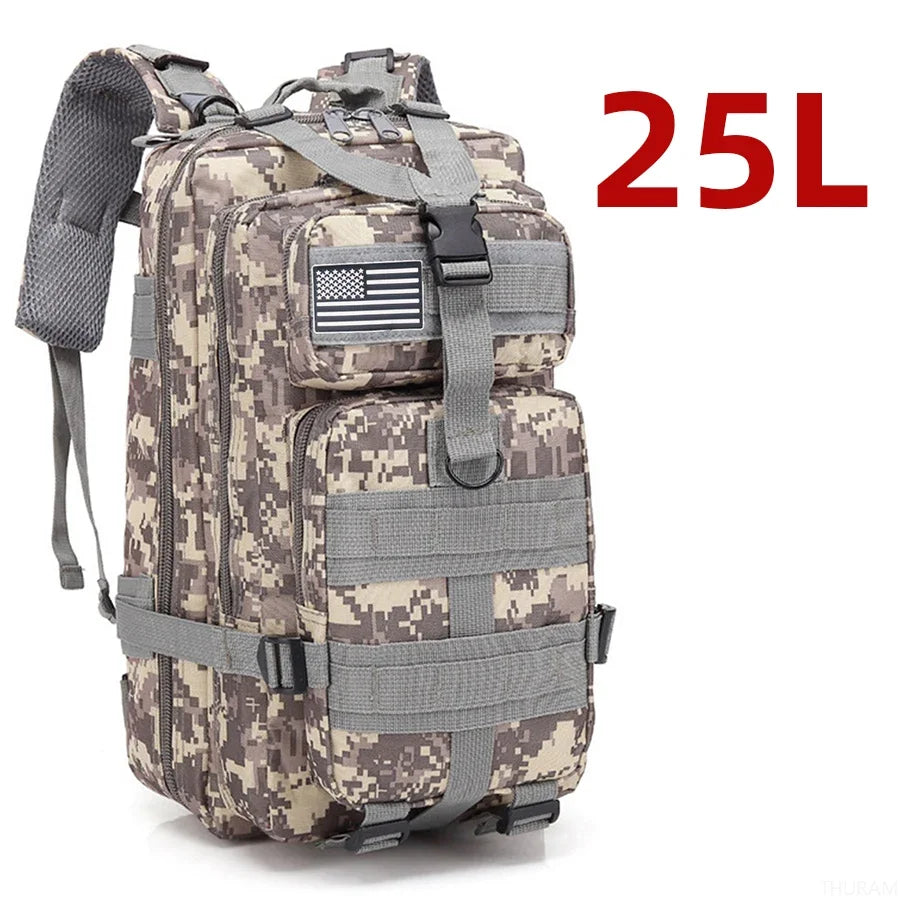 Mochila Militar Adventure - A Prova D'Água - Capacidade de 25 e 50 Litros - Diversas Cores
