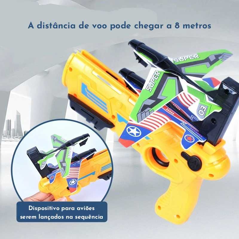 FlyPop - Pistola que Dispara Aviões de Espuma