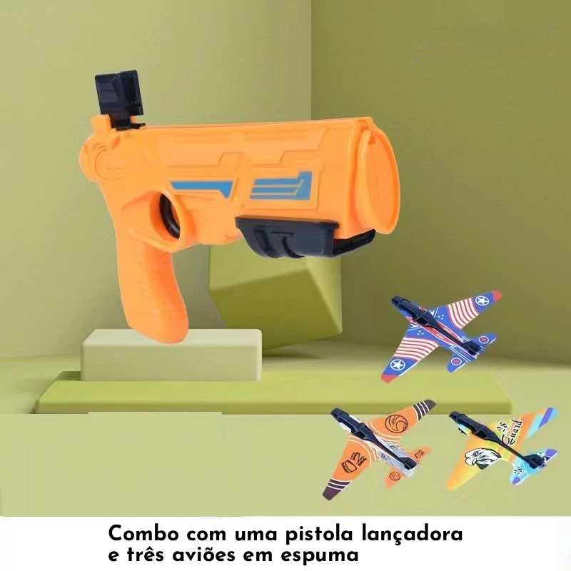 FlyPop - Pistola que Dispara Aviões de Espuma