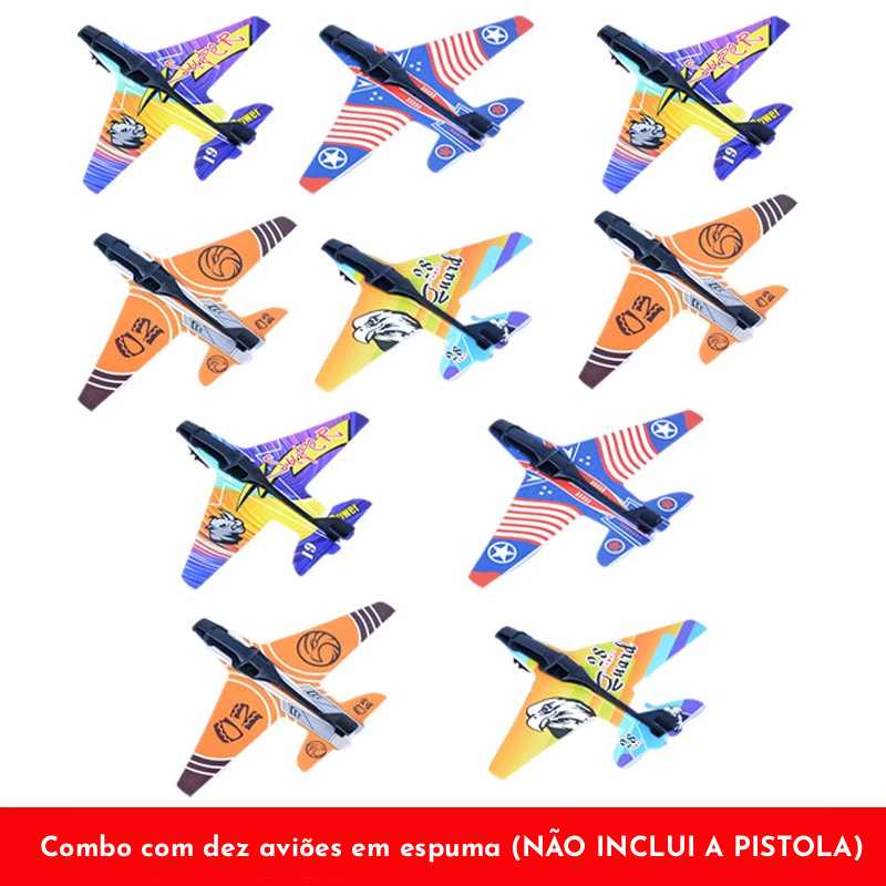 FlyPop - Pistola que Dispara Aviões de Espuma